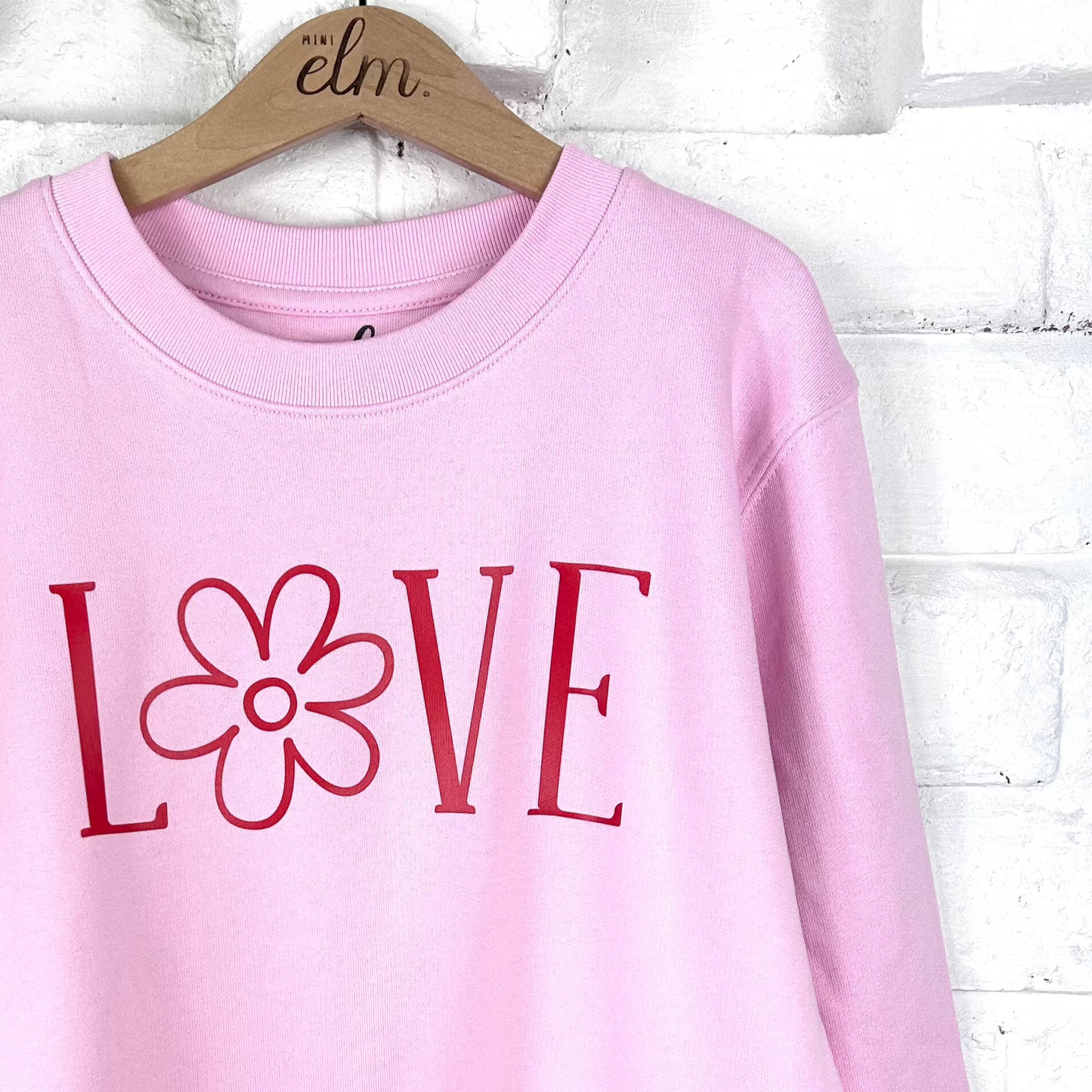 Love printed sweatshirt valentines