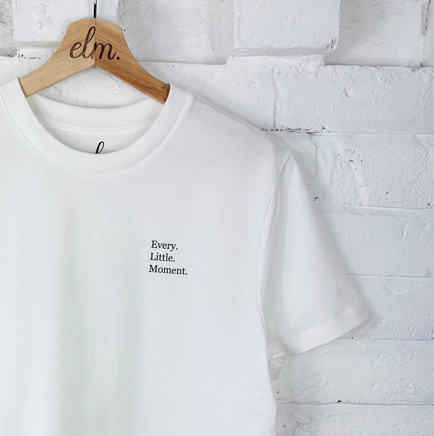 every little moment chest print organic cotton tee 